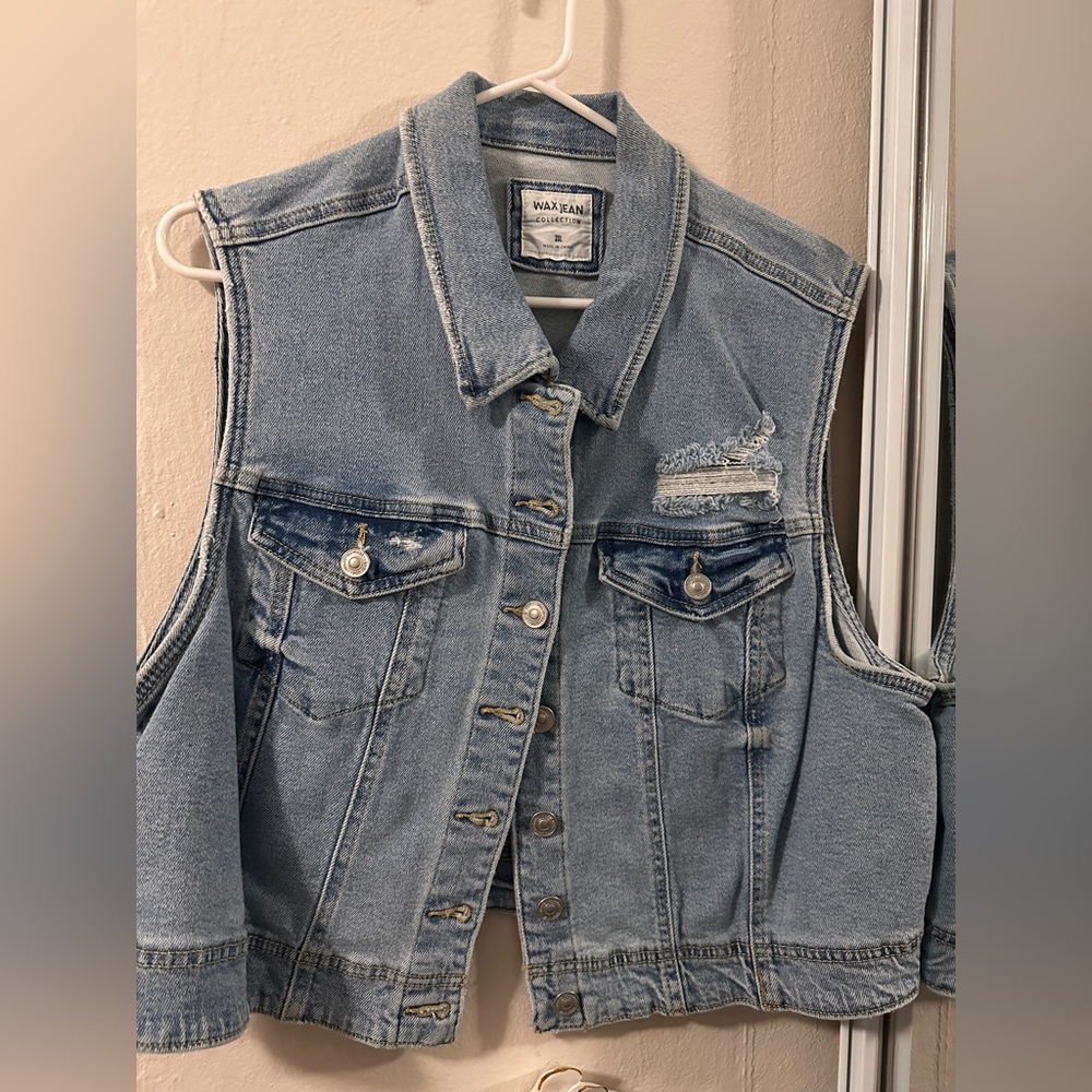 Wax Jean Classic Blue Denim Vest